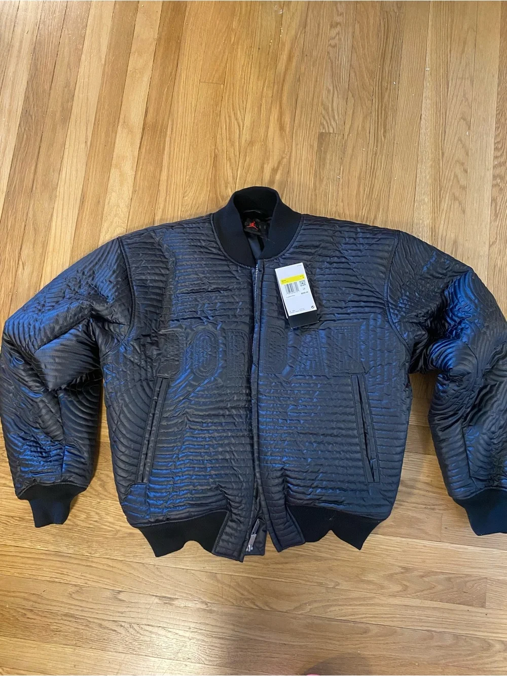 NWT Jordan Flight Varsity Quilted Bomber Jacket Men’s Black